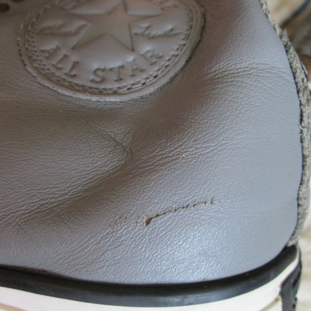 Unique Converse Gray Leather Stud Embellished Hig… - image 6